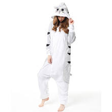 Пижамный комплект с длинным рукавом, детские зимние комбинезоны с рисунком кошки, медведя, детские пижамы, фланелевые пижамные комплекты для мальчиков и девочек, одежда для сна с животными 2024 - купить недорого