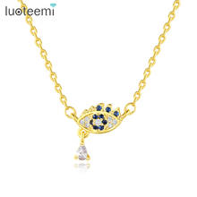 LUOTEEMI EviL Eye Necklace for Women Long Pendant Drop Chain Accessories for Women Cute Tiny Wholesale Items Dropshipping 2024 - buy cheap