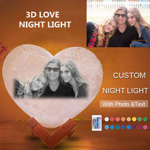 3D Print Customized Moon Night Light with Photo&Text Moon Lamp Personalized Festival Kids Gift Heart Shape Lamp 2024 - buy cheap