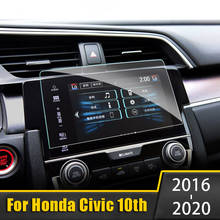 For honda civic 10th 2016 2017 2018 2019 2020 Glass Car Navigation Screen Protector LCD Touch Display Screen Film Anti Scratch 2024 - buy cheap