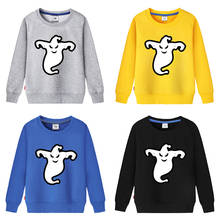 Suéter infantil com estampa de fantasma, blusão de primavera-verão para meninos e meninas 2024 - compre barato