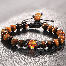 Bracelets&Bangles for Women Men Charm Fashion Luxury Crown Natural Tiger Eye Stone Onxy Beaded Bracelet Jewelry Friendship Gifts 2024 - buy cheap