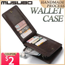 Musubo чехол-кошелек для iPhone 11 Pro Max кошелек Роскошный кожаный чехол s Чехол Флип 11 Pro Funda Xs Max XR Xs 8 чехол для телефона 2024 - купить недорого
