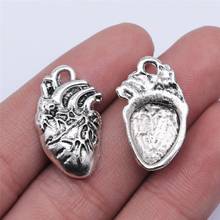 Tristana 10pcs 25x14mm Antique Silver Color Heart Charms Pendant For Jewelry Making DIY Jewelry Findings 2024 - buy cheap