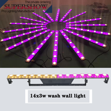 14x3w 3in1 RGB  Blinder LED Bar Light Wash Wall Light DMX Control Stage Washer Lighting for  Nightclub  theme party stage 2024 - buy cheap