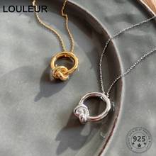 Louleur 925 Sterling Silver Rope Knot Pendant Necklace High Quality Thick Elegant Necklace for Women Designers Jewelry Charm 2024 - buy cheap