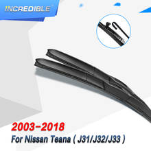 INCREDIBLE Hybrid Wiper Blades for Nissan Teana Fit Hook Arms Car Model Year From 2003 to 2018 2024 - buy cheap