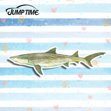 Jump Time 13cm x 3.7cm Funny Shark Graphics For Lemon Shark Fishing Car Stickers Auto Laptop Bumper Decals Vinyl Car Wrap 2024 - buy cheap