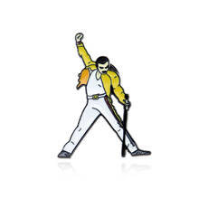 Новое поступление, эмалированные булавки и броши Queen Freddie Mercury для женщин и мужчин, булавка для лацкана, рюкзака, сумки, шляпы, значок, подарок для фанатов 2024 - купить недорого