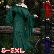 Women Medieval Vintage Renaissance Dress Princess Sexy Off Shoulder Fairy Cosplay Costume Halloween Party Long Sleeves Dresses 2024 - buy cheap