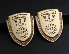 2x metal vip clube carro de luxo auto tronco traseiro fender emblemas crachá decalque adesivo 2024 - compre barato