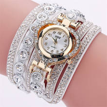 Relógio luxuoso feminino com pulseira de diamante e cristal, casual feminino, relógio de pulso de quartzo com strass, ccq 2024 - compre barato