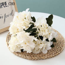 YO CHO-flores artificiales de seda, Hortensia de 6 ramas para otoño, decoración de Navidad, hogar, boda, bricolaje 2024 - compra barato