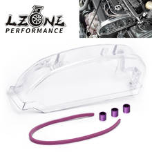 LZONE-cubierta de correa dentada de polea de engranaje transparente para 92-96 Mitsubishi Lancer EVO 1-3/DSM 4g63 4g63T policarbonato JR-CTB01-MB 2024 - compra barato