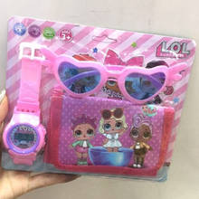 Original LOL Surprise Dolls Gifts 3in1Lol Dolls Figures Sunglasses Girls Digital Watch Wallet Anime Figure Daily Supplies Se 2024 - buy cheap