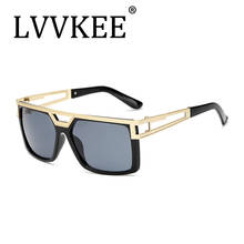 LVVKEE Hot Marca de moda de designer mulheres óculos de sol Grande quadro óculos de sol dos homens Do Vintage Retro Gradiente Quadrado UV400 Eyewear masculino 2024 - compre barato