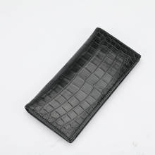 One-piece Genuine Crocodile Belly Skin Businessmen Suits Clutch Wallet Authentic Alligator Leather Lining Male Long Card Purse 2024 - buy cheap
