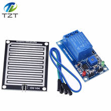 TZT Rain water sensor module + DC 5V 12V Relay Control Module Rain Sensor Water Raindrops Detection Module for Arduino robot kit 2024 - buy cheap