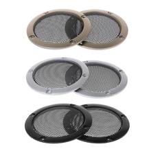 2PCS Speaker Grills 3" Protective Subwoofer Frame Grille Cover Steel Mesh Decorative Circle DIY Accessories 2024 - buy cheap
