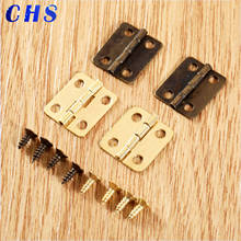 10Pcs Cabinet Hinges Antique Bronze/Gold 16x18mm   Furniture Accessories Jewelry Boxes Small Hinge Furniture Fittings 2024 - buy cheap
