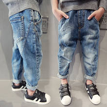 2021 New Fashion Children Jeans Pants Spring Fall Hole Denim Trousers for Teenage School Boys Kids Cotton Clothes 4 8 12Years 2024 - buy cheap