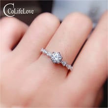 CoLife Jewelry 925 Silver Moissanite Jewelry 0.5ct To 3ct Chinese Moissanite Ring for Engagement Gift for Young Girl 2024 - buy cheap