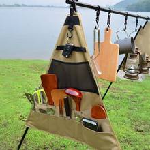 2021 Outdoor Portable Tableware Storage Bag 900D Oxford Fabric Camping BBQ Tableware Triangle Square Storage Bag For Picnic Camp 2024 - buy cheap