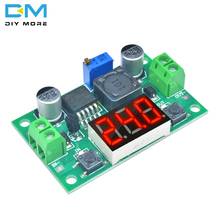 Placa de módulo conversor de energia lm2596, placa de led digital com voltímetro ajustável para embutir 2a e proteção contra curto circuito 2024 - compre barato
