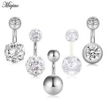 Miqiao Hot Body Piercing 5 Piece Set Stainless Steel Piercing Jewelry Ring Navel Nail BELLY RINGS 2024 - buy cheap