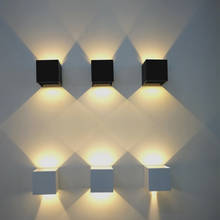 Luz Led ajustable de pared para exteriores, lámpara de mesita de noche, Ip65, cubo, para porche, pasillo, decoración de pared 2024 - compra barato