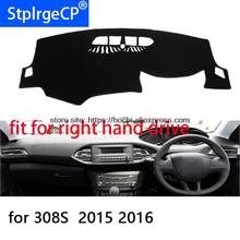 For Peugeot 307 308 308s right hand drive dashboard mat Protective pad black car-styling Interior Refit Sticker Mat products 2024 - buy cheap