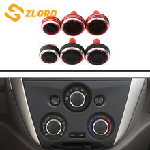 Zlord Car Accessories AC Knob Air Conditioning Heat Control Switch Knob For Nissan New Sunny March Aluminum Alloy 3pcs 2024 - buy cheap