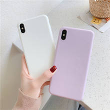 Чехол для телефона Gimfun, простой, фиолетовый, белый, ТПУ, для Iphone 11 ProMax Xs Xr X 6s 7 8Plus, ультратонкий, глянцевый, твердый, ТПУ, силиконовый чехол 2024 - купить недорого