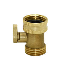 Garden tap Female 3/4 to 3/4 male brass Irrigation valve 1-way copper metal threaded water pipe connectors adapter 10 pcs 2024 - buy cheap