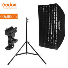 Godox-guarda-chuva retangular em formato de favo de mel, 60x90cm, 24 "x 35", suporte de luz para softbox, kit de suporte de sapata para flash speedlite 2024 - compre barato