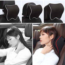 Headrest Car Neck Pillow Seat Lumbar Pillow In Auto Back Head Rest Memory Foam Fabric For Chair Travel Support Cushion Covers 2024 - buy cheap