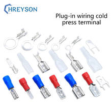 20Pcs Plug-In Copper Connector Wiring Cold Press Terminal 6.3/4.8/2.8MM Plug Spring Terminal Piece Sheath Female Connector 2024 - buy cheap