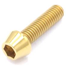 LOT 4 M5 x 18mm Golden TC4 GR5 Titanium Alloy Allen Hex Screw Taper Cone Head Bolts For Bicycle 2024 - buy cheap