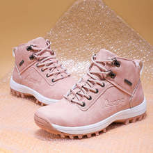 Botas De senderismo antideslizantes para mujer, zapatos De escalada resistentes, color rosa cálido, Unisex, Invierno 2024 - compra barato