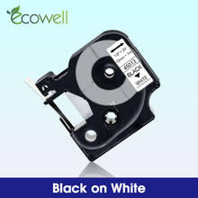 Ecowell 45013 compatível d1 12mm etiqueta fita 45013 preto no branco para o gerente de etiquetas de dymo lm160 280 360d 420p labelwriter 450 duo 2024 - compre barato