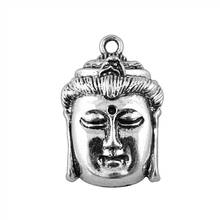 2 colgantes de Buda de 32x22mm para hacer joyas, colgantes budistas, amuleto de Cabeza de Buda para hacer joyas 2024 - compra barato