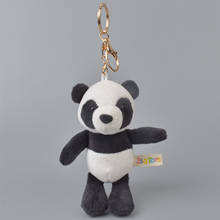 Pingente de brinquedo de pelúcia 1 peça, boneco de animal de panda adorável, brinquedos de pelúcia para bebê, cores, chaveiro, presente para crianças 2024 - compre barato