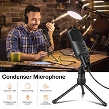 Microfone usb profissional, condensador, 2021 microfones para computador, notebook, gravação, estúdio, cantor, jogos, streaming 2024 - compre barato