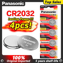 Часовые батарейки PANASONIC CR2032, кнопочные элементы питания DL2032 ECR2032 5004LC KCR2032 BR2032 KL2032 для часов, калькуляторов, 4 шт. 2024 - купить недорого