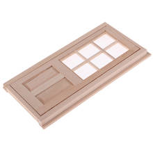 1/12 Dollhouse Miniature Wood External Single Door Unpainted DIY Supplies 2024 - buy cheap