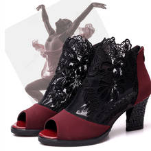 Zapatos de baile latino para mujer, sandalias de Tango, Salsa, baile/entrenamiento para niñas/señoras, tacón alto de salón 2024 - compra barato