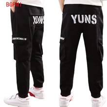 Kid Pants For Boys cargo Pant Letters Autumn Kids Pants Casual Kids Clothes Winter Teenage Boys Clothing For 4 6 8 12 14 Years 2024 - buy cheap