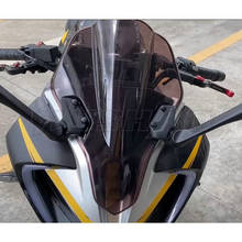 Para-brisa para motocicleta, tela dupla de bolhas para-brisa, para 2019, 2020, cfmoto 250sr 250 sr, fumaça preta 2024 - compre barato