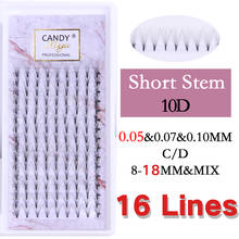 16 Lines CandyMagic Premade Volume Wide Fans 3d/4d/5d/6d/10d Short Stem Russian Volume Professional Eyelash Extensions Faux Mink 2024 - buy cheap