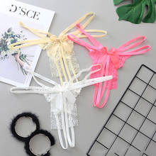 3Pcs/Lot Women Opening Crotch Panties Ladies Flower Lace Female Briefs Thongs G-String Lingerie Sexy Underwear 2024 - buy cheap